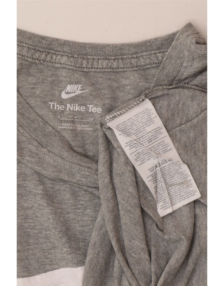 T-shirt grafica da uomo Nike Top Small in cotone grigio