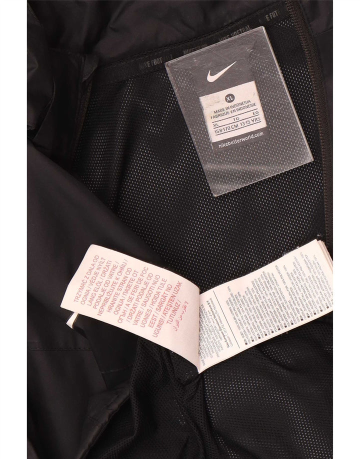 Giacca antipioggia con cappuccio Nike da bambino 13-14 anni XL in nylon nero