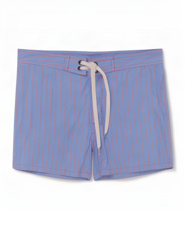 Pantaloncini da bagno da uomo Sundek Poliestere gessato blu medio