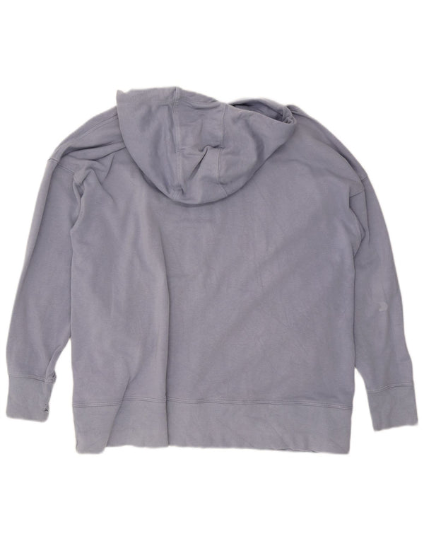 Maglione con cappuccio e zip da donna Dkny UK 16 grande cotone blu