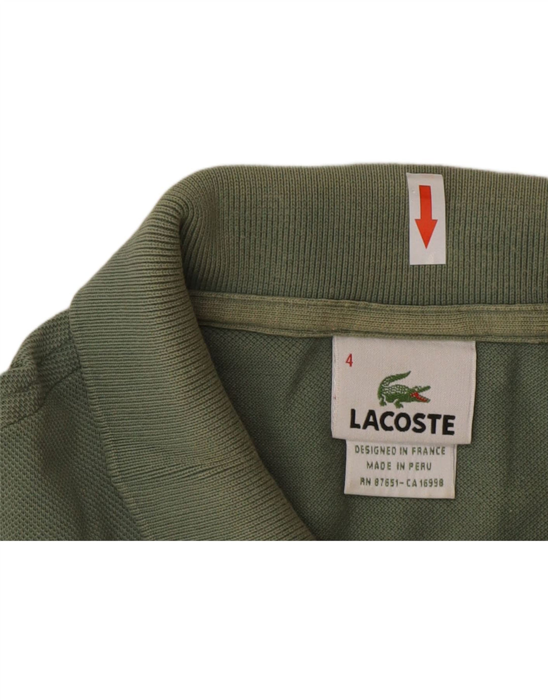 Polo da uomo Lacoste taglia 4 in cotone verde medio