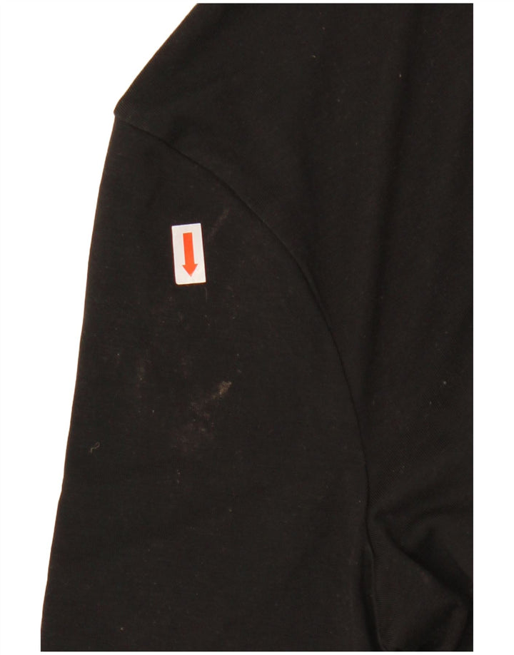 Tommy Hilfiger Donna Graphic Top Manica Lunga UK 14 Medio Nero Poliestere