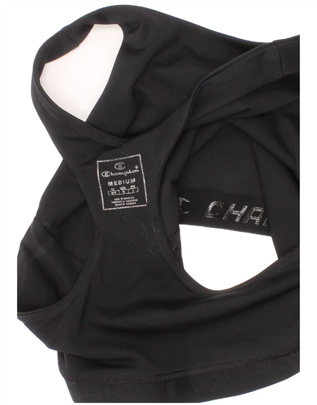 Reggiseno sportivo grafico da donna Champion, top medio, nero sportivo
