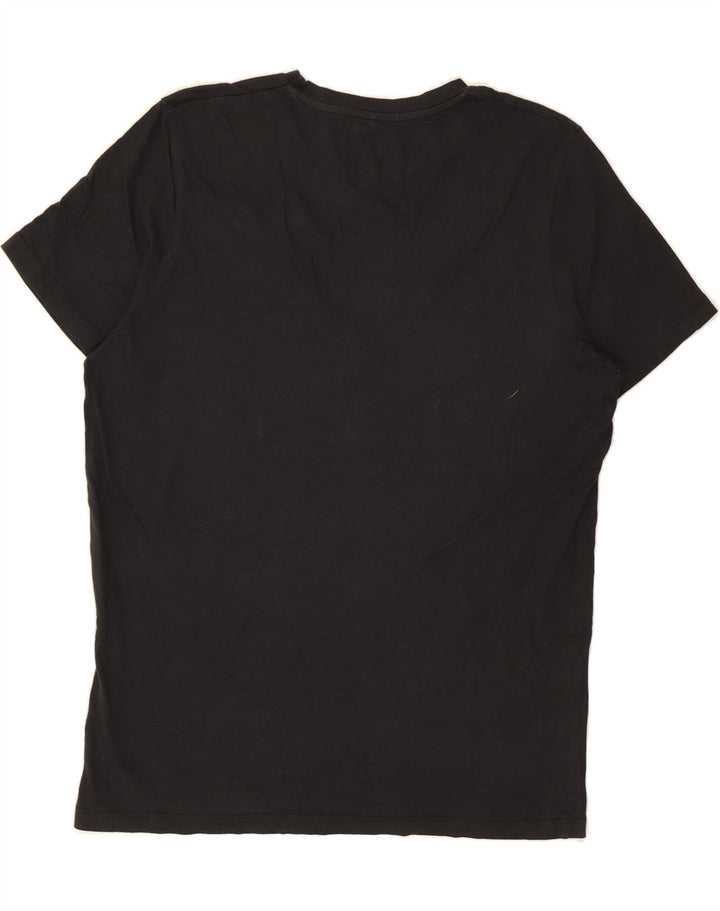 JACK & JONES Mens Graphic T-Shirt Top Large Black Cotton Vintage Jack & Jones and Second-Hand Jack & Jones from Messina Hembry 