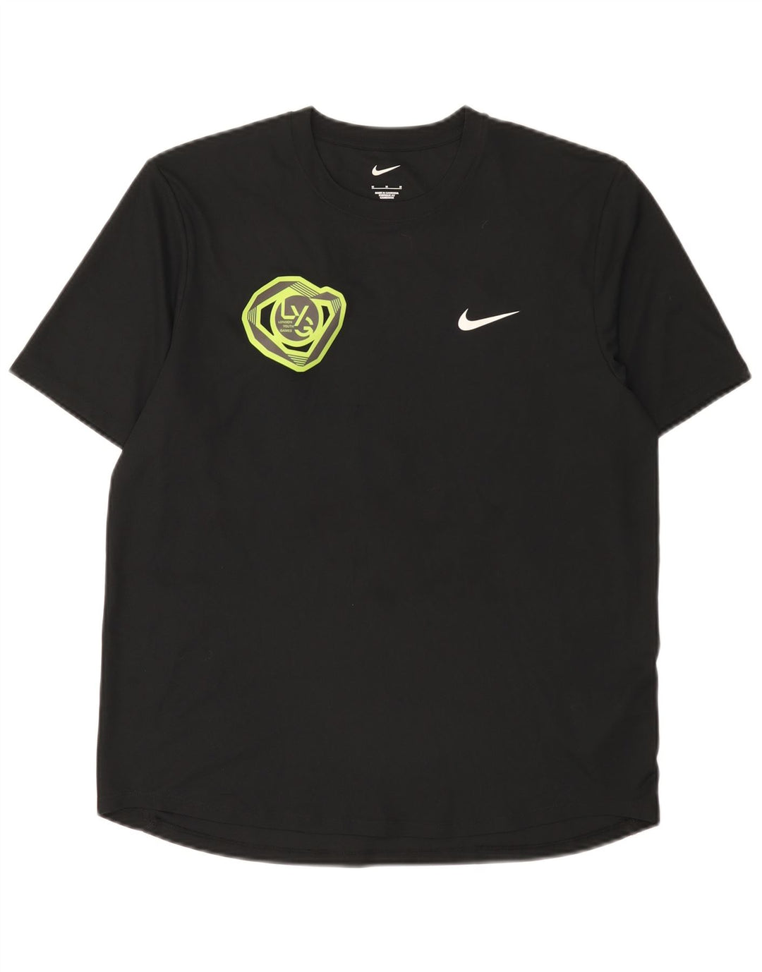 T-shirt grafica da uomo Nike Top in poliestere nero medio