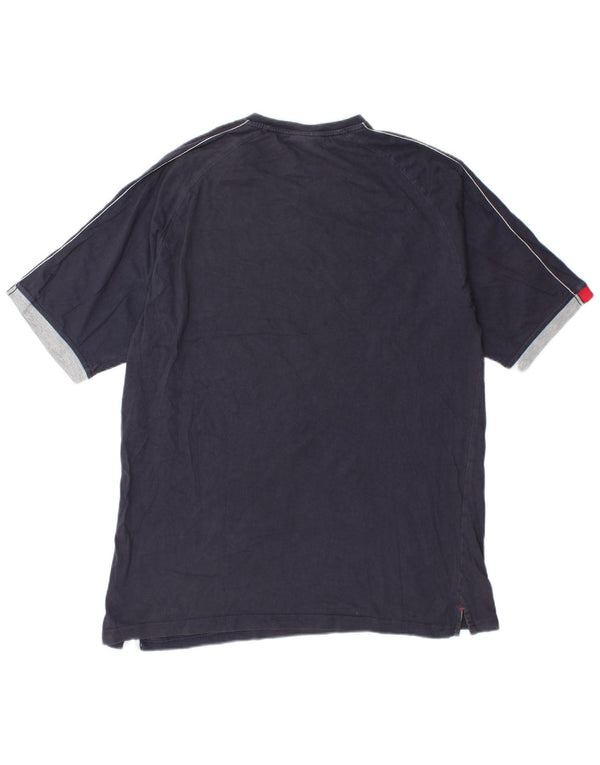 T-shirt grafica da uomo Lotto Top UK 42/44 XL Cotone blu navy