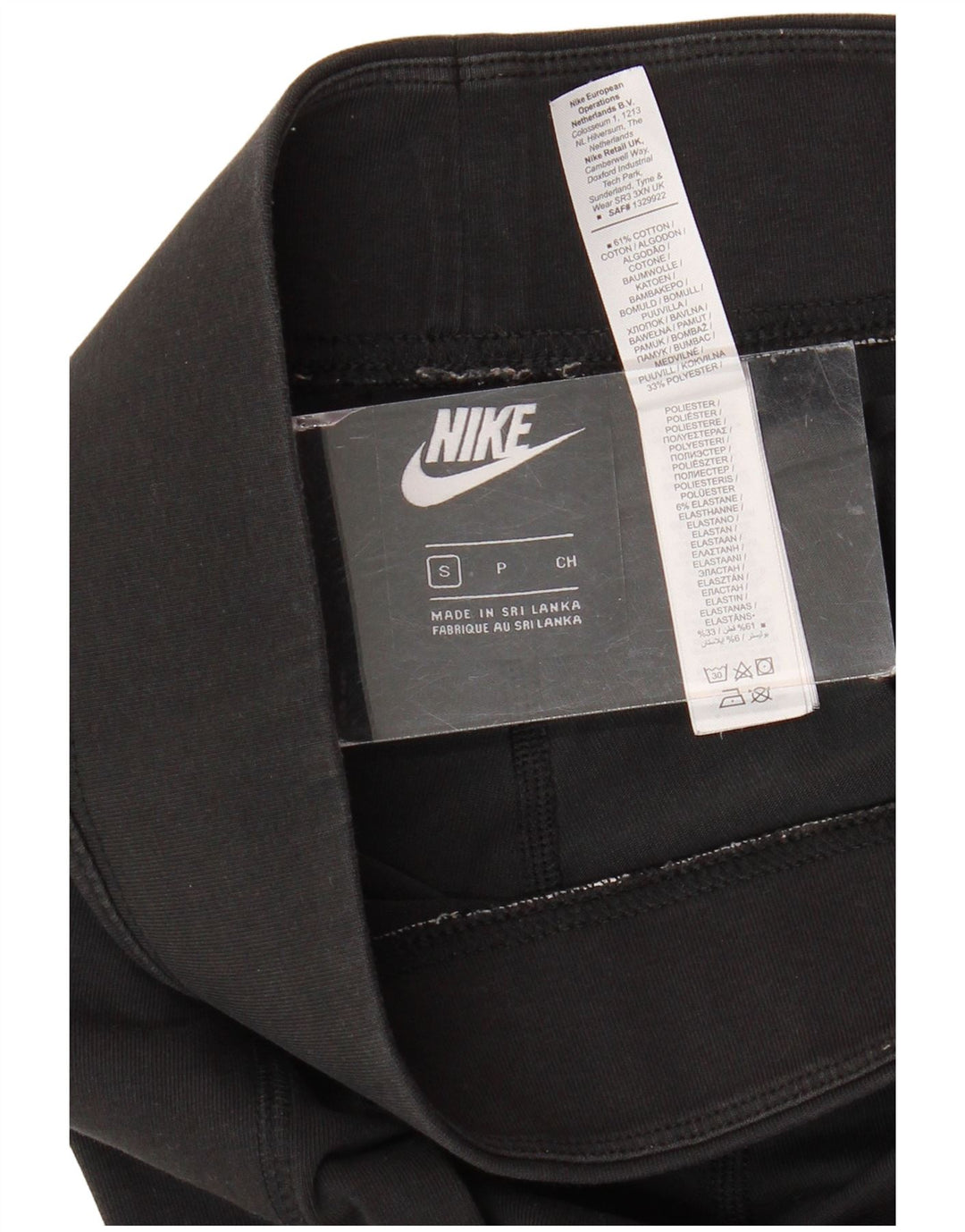 Leggings grafici da donna NIKE UK 10 piccoli in cotone nero