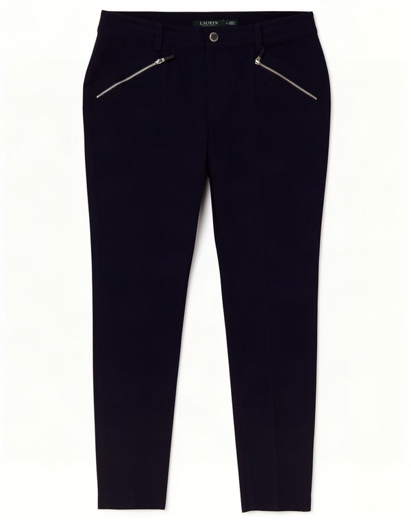 Pantaloni casual skinny da donna Ralph Lauren US 6 medi W30 L27 Blu navy