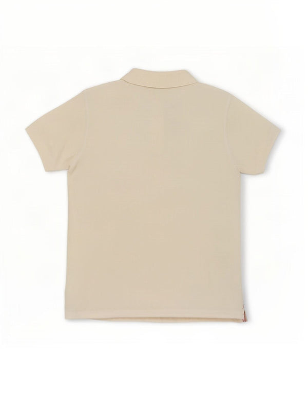 Polo da uomo Fat Face in cotone bianco sporco medio