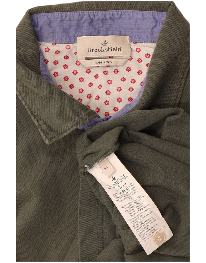 Brooksfield Polo da Uomo IT 52 Large Khaki Cotone