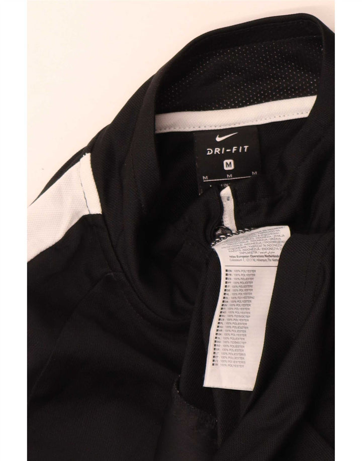 Giacca da tuta da uomo Nike Dri Fit, giacca in poliestere color block medio nero