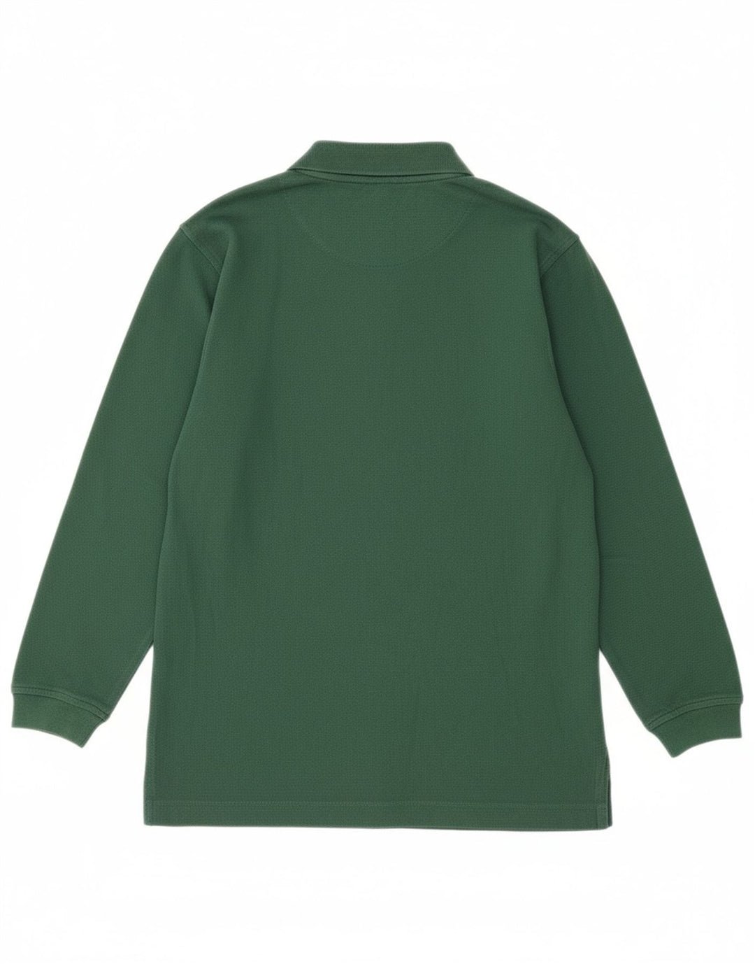 IZOD Boys Regular Long Sleeve Polo Shirt 10-11 Years Medium Green Cotton