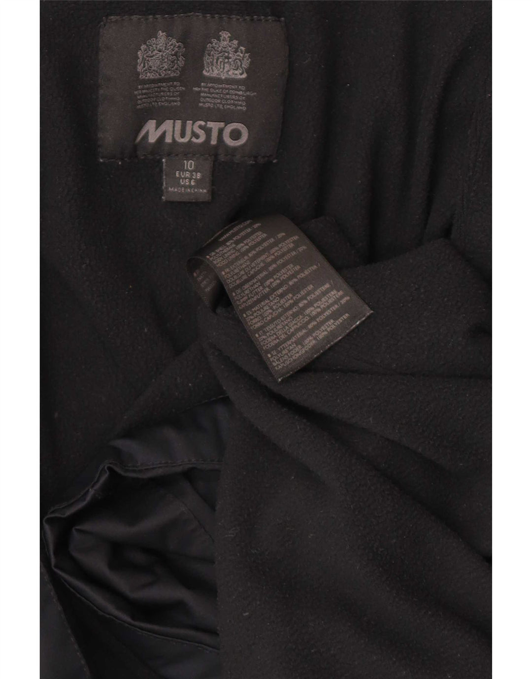Giacca a vento oversize con cappuccio da donna Musto UK 10 piccola nera