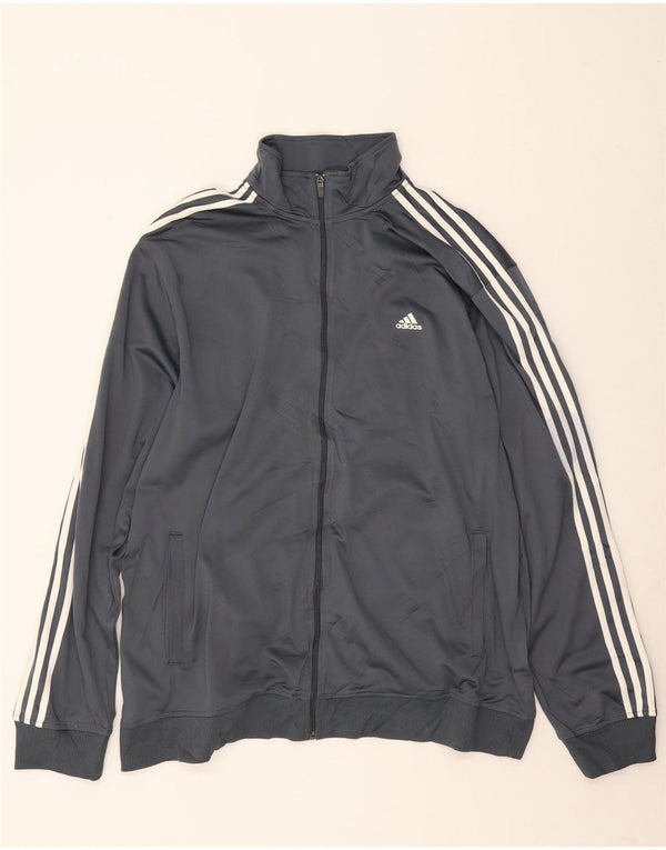 Giacca superiore della tuta da uomo Adidas Climalite 2XL poliestere grigio