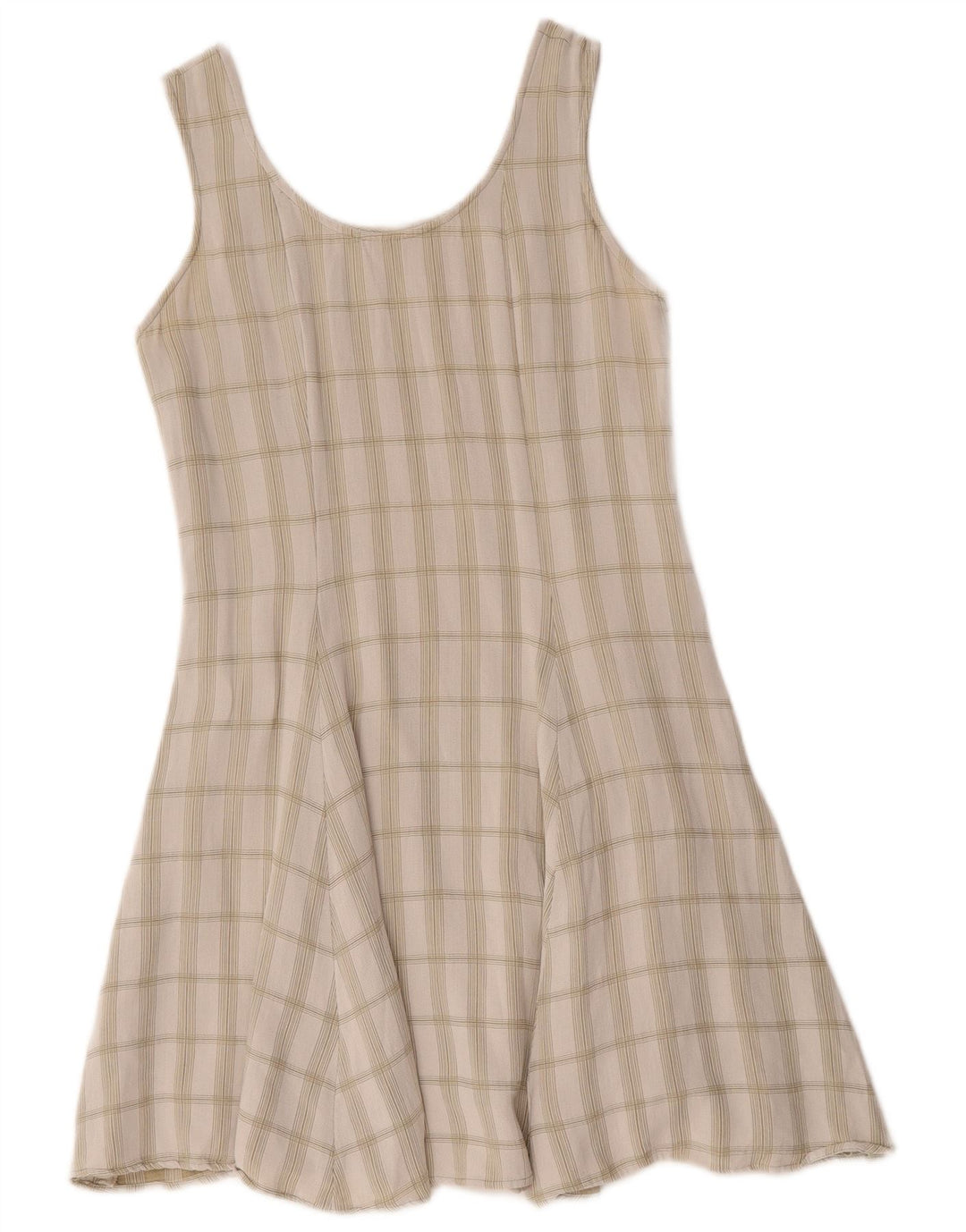 Abito scampanato senza maniche da donna Bagutta IT 40 Small Green Check