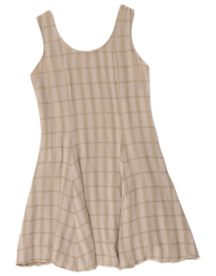 Abito scampanato senza maniche da donna Bagutta IT 40 Small Green Check