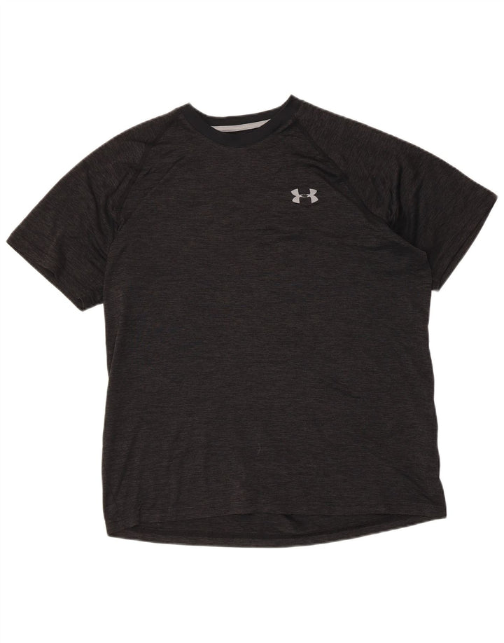T-shirt da uomo vestibilità ampia Under Armour, media, nera screziata
