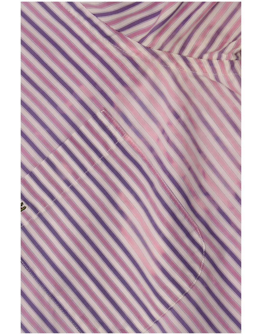 Camicia da uomo LACOSTE taglia 39 cotone a righe viola medio