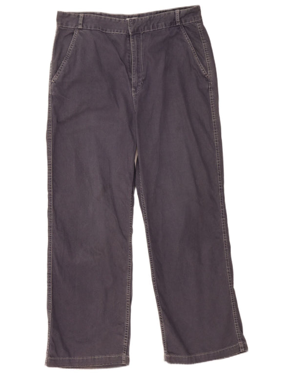 Pantaloni chino dritti da donna Zara EU 42 Large W32 L29 Blu navy