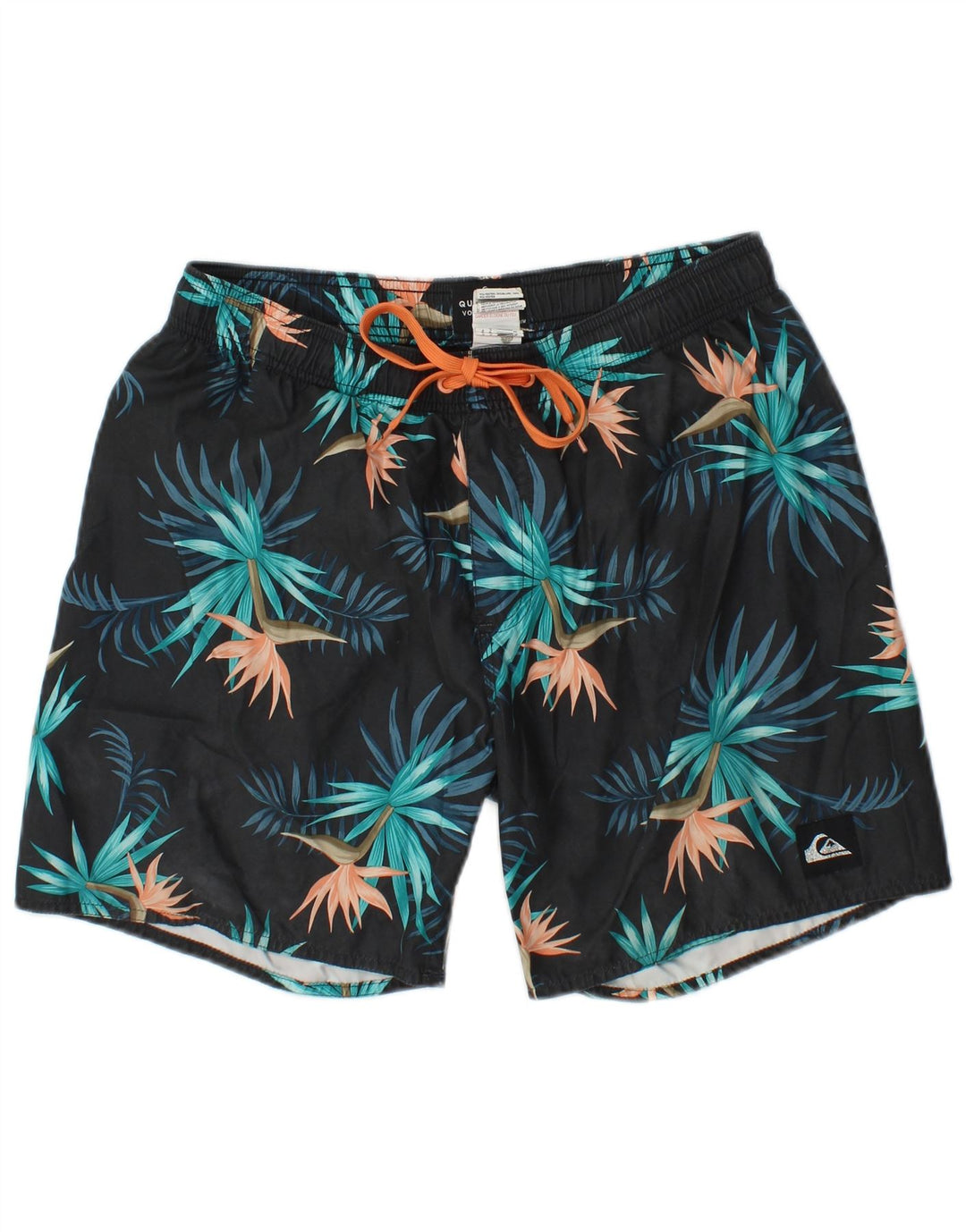 Pantaloncini da bagno da uomo Quiksilver medio poliestere floreale blu navy