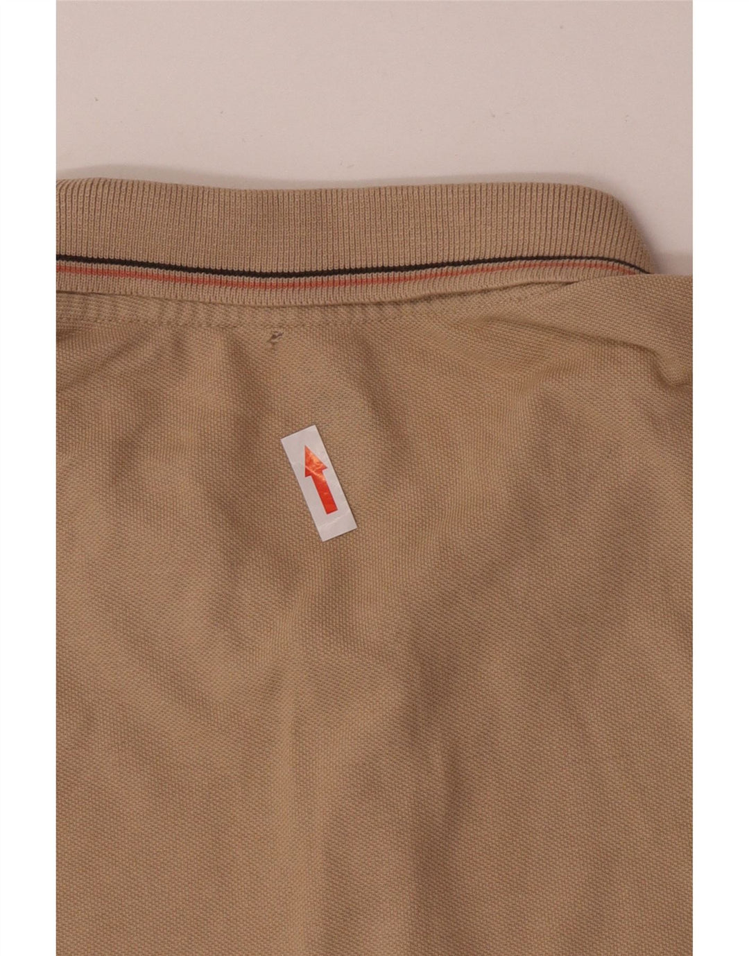 Polo Lee da uomo dalla vestibilità regolare, in cotone a righe beige grande