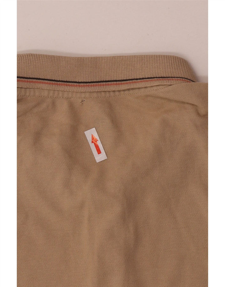 Polo Lee da uomo dalla vestibilità regolare, in cotone a righe beige grande