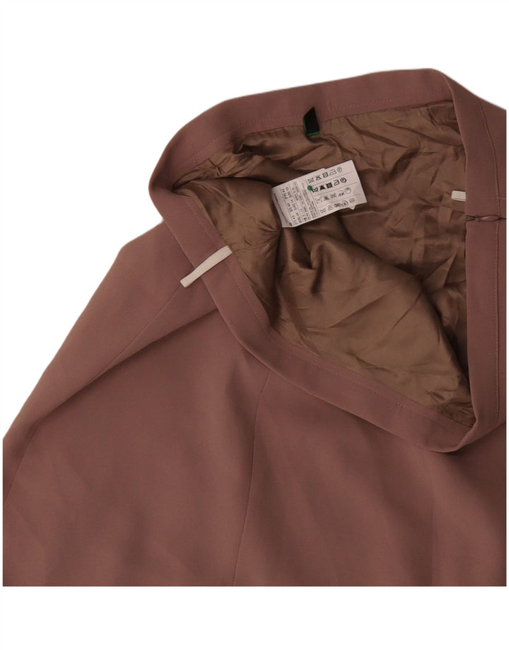 Gonna a trapezio da donna BENETTON UK 14 Large W34 Poliestere floreale rosa