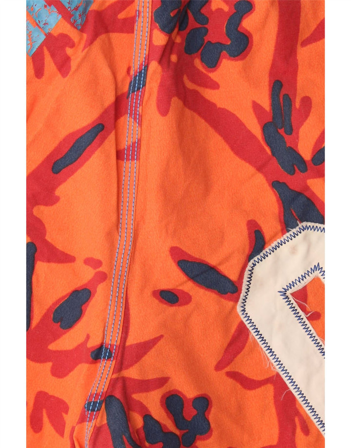 Pantaloncini da bagno grafici da uomo Murphy & Nye grandi in cotone arancione