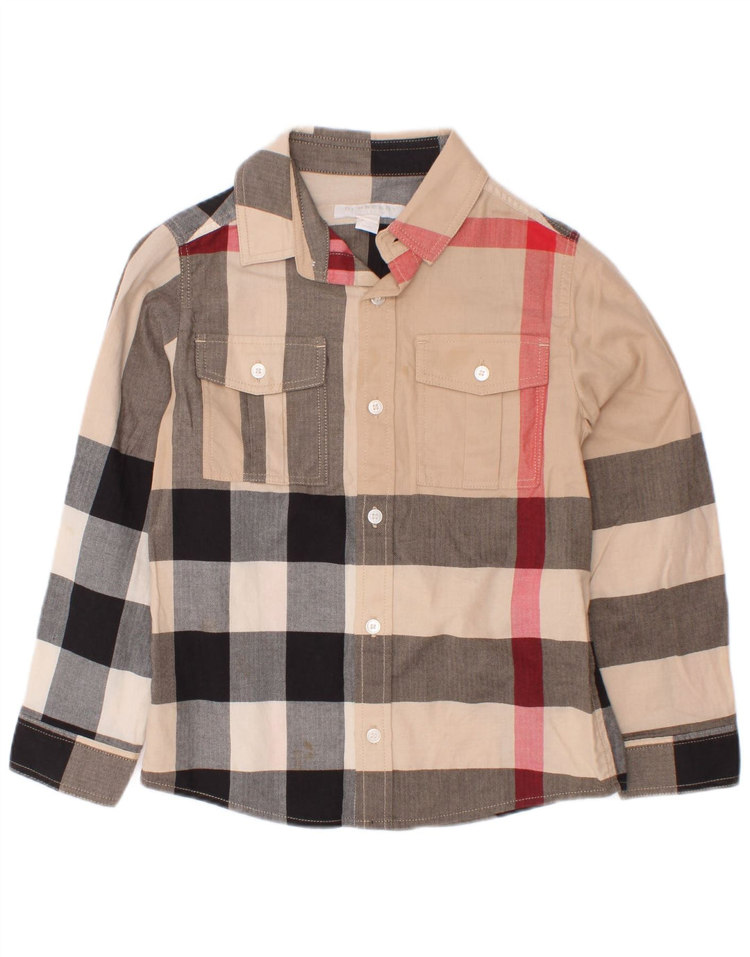 Camicia Burberry Bambino 5-6 Anni In Cotone Check Multicolore