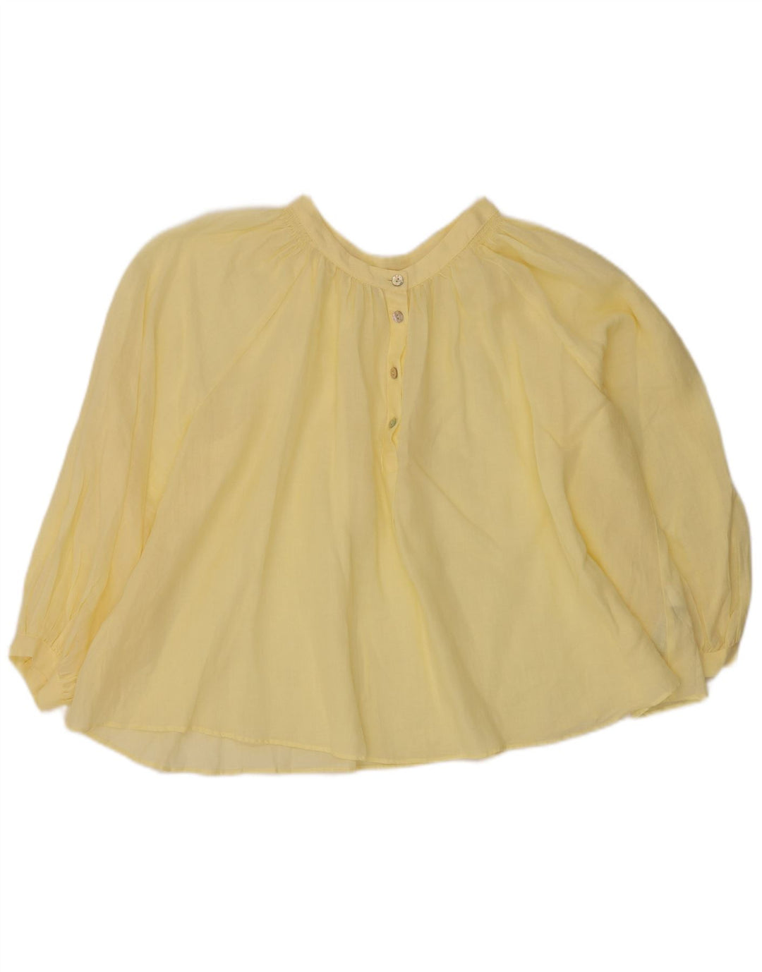 Camicetta oversize a maniche lunghe da donna Zara UK 14 Giallo medio