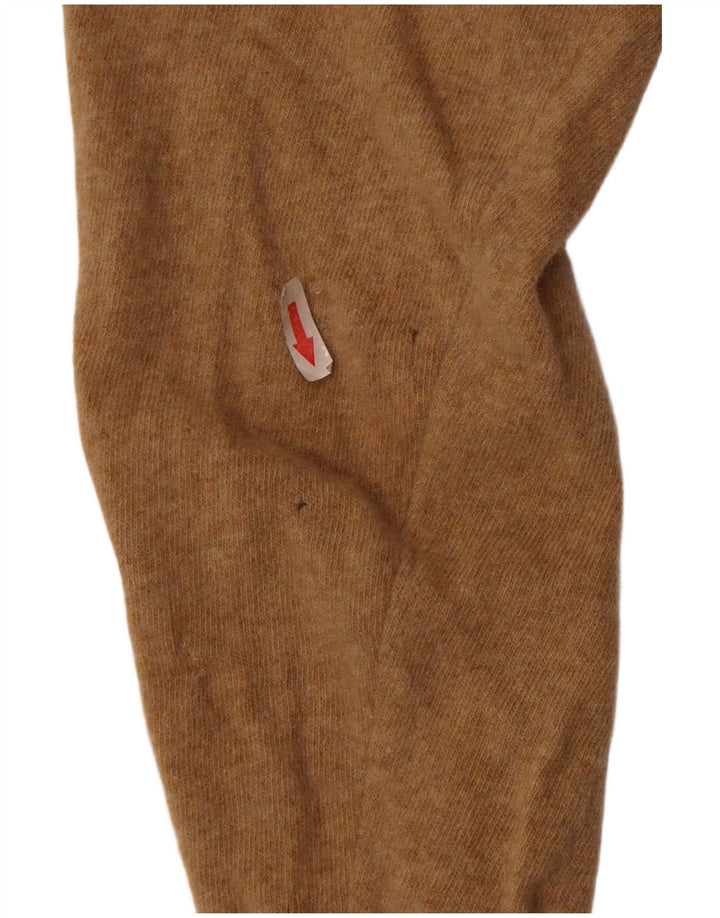 Maglione cardigan da donna Benetton UK 16 Lana d'agnello marrone grande