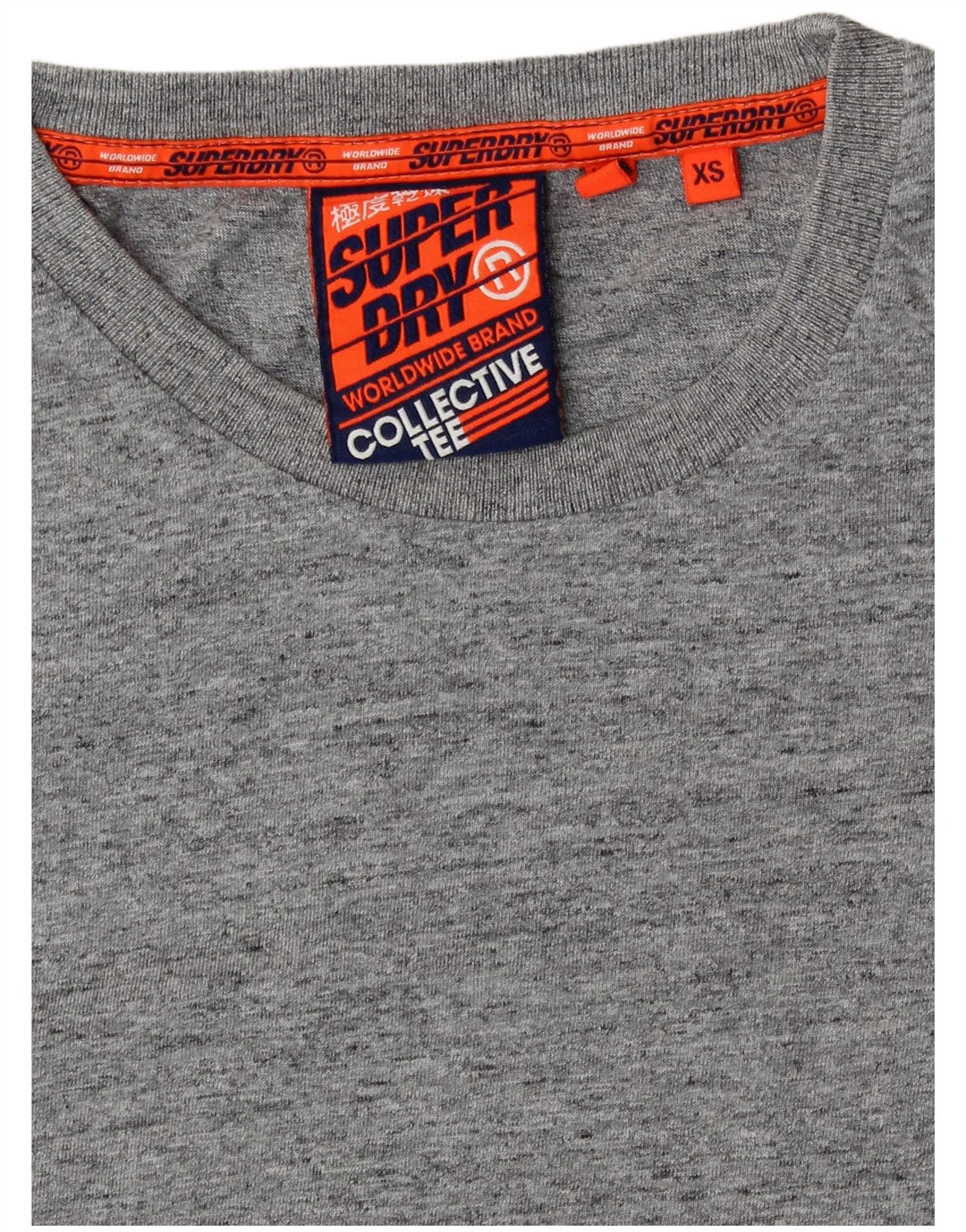 T-shirt da uomo Superdry Top XS in cotone chiazzato grigio