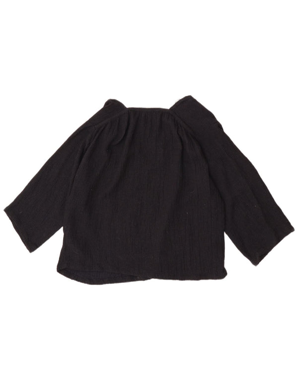 Blusa oversize da donna Zara con maniche a 3/4, UK 6 XS, viscosa blu navy