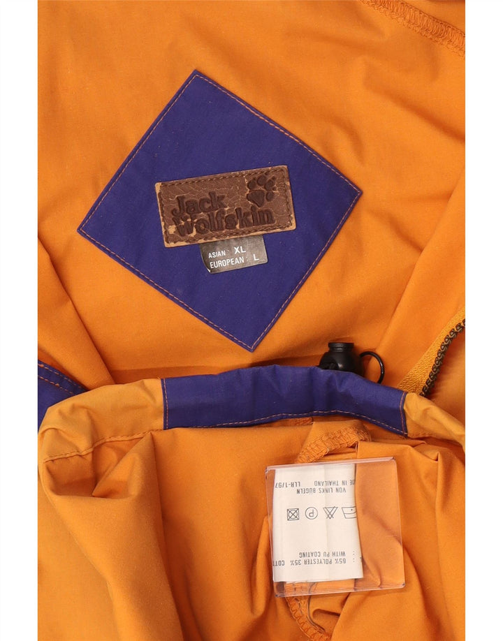 Giacca anorak con cappuccio da uomo Jack Wolfskin UK 42 XL poliestere giallo