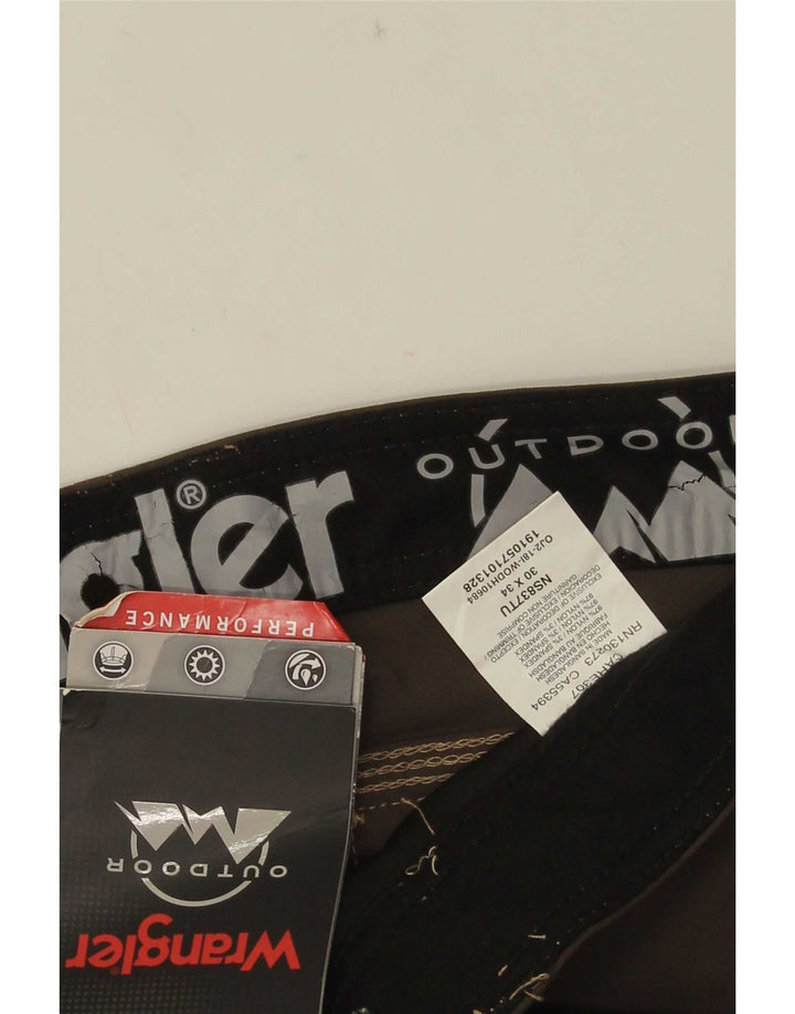 Pantaloni cargo dritti da uomo Wrangler W30 L34 nylon marrone