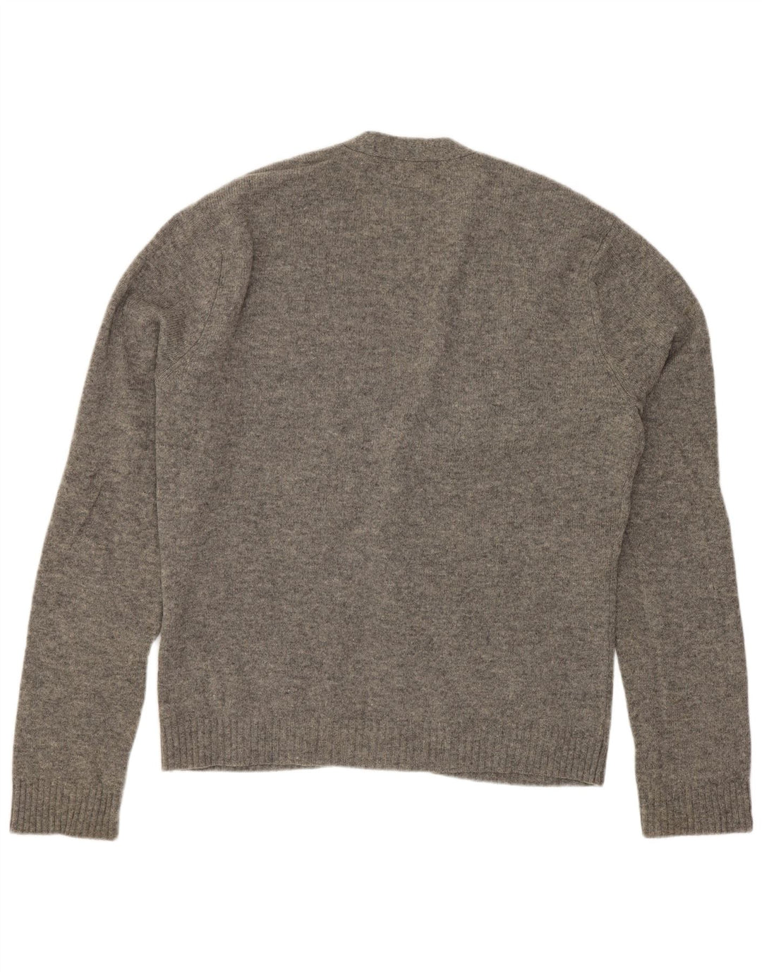 Maglione cardigan da uomo Penguin in lana d'agnello grigio medio
