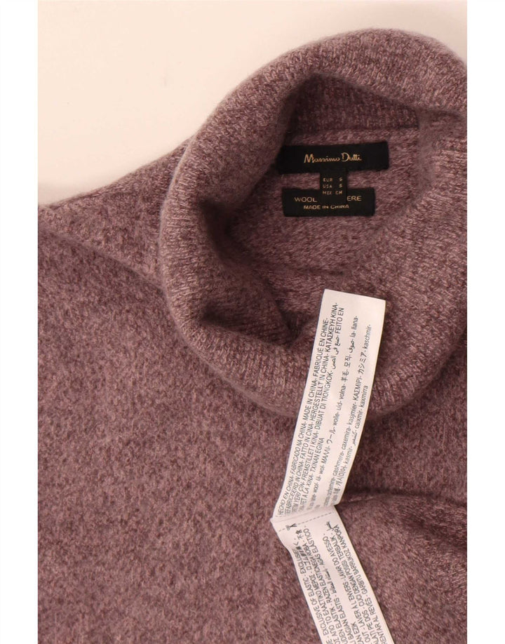 Maglione maglione a collo alto da donna Massimo Dutti UK 8 piccolo in lana grigia