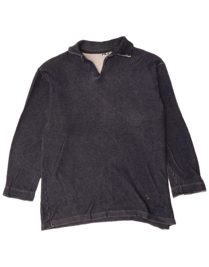 Polo da uomo a maniche lunghe Fila XL Blu Navy