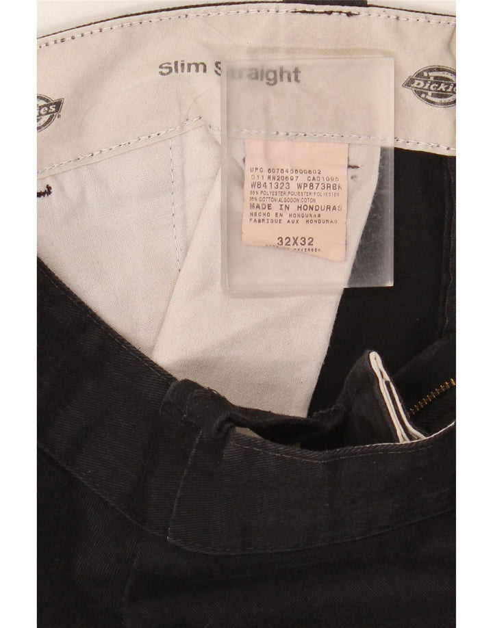 Pantaloncini chino slim da uomo Dickies W32 poliestere nero medio