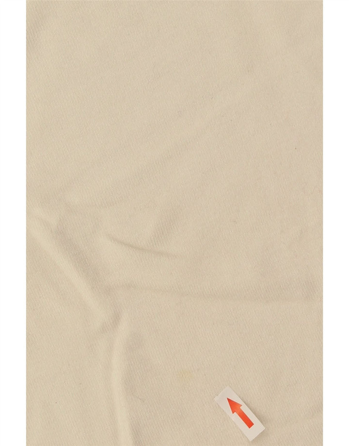 Top corto da donna Zara a maniche lunghe UK 14 grande in rayon bianco sporco