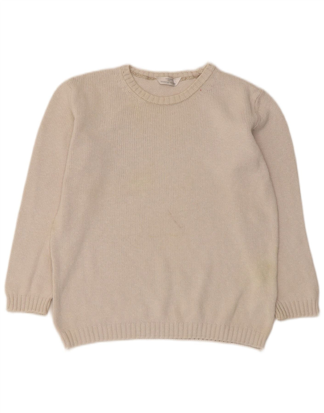 Maglione maglione con scollo a barca da donna Marks & Spencer UK 10 piccolo bianco sporco