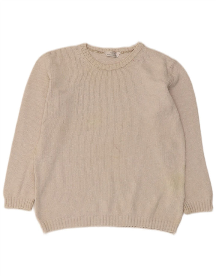Maglione maglione con scollo a barca da donna Marks & Spencer UK 10 piccolo bianco sporco