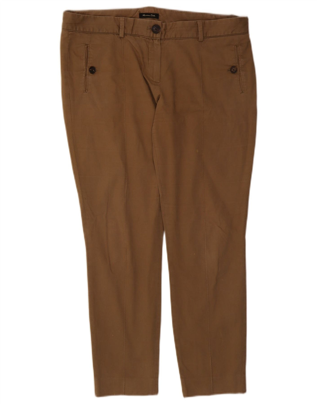 Pantaloni corti slim da donna Massimo Dutti EU 42 Large W34 L26 Beige