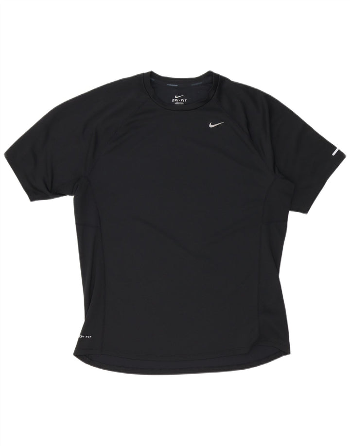 T-shirt NIKE da uomo Dri Fit, grande, in poliestere nero