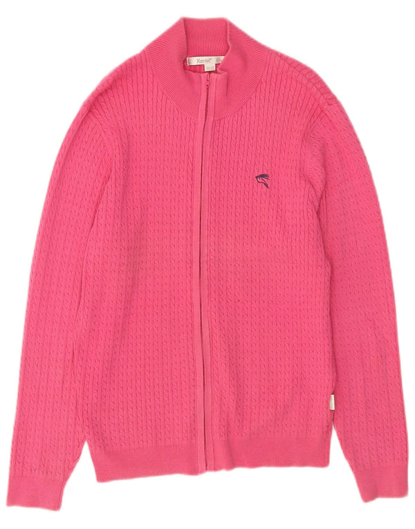 Maglione cardigan Elle da donna Kartel UK 12 cotone rosa medio