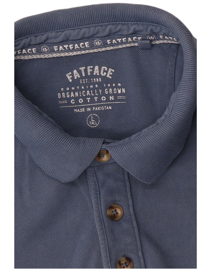 Polo da uomo Fat Face grande in cotone blu navy