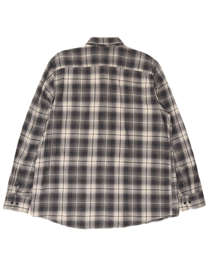 Camicia in flanella da uomo Lerros 2XL Cotone a quadri grigio