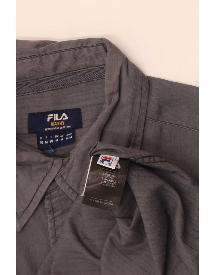 Camicia Fila Uomo Cotone Grigio Medio