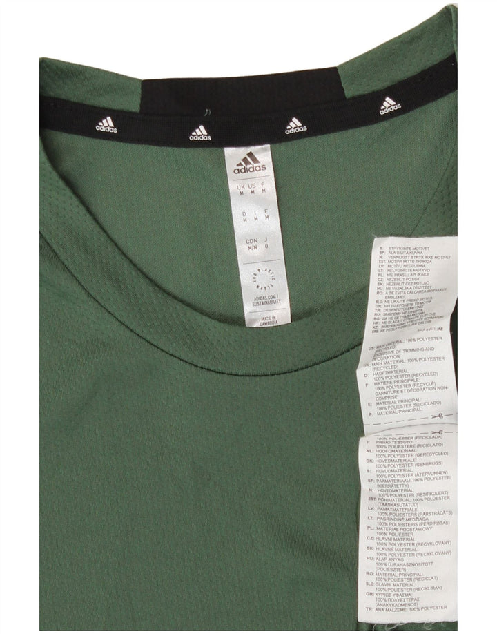 T-shirt Adidas Aeroready da uomo in poliestere verde medio