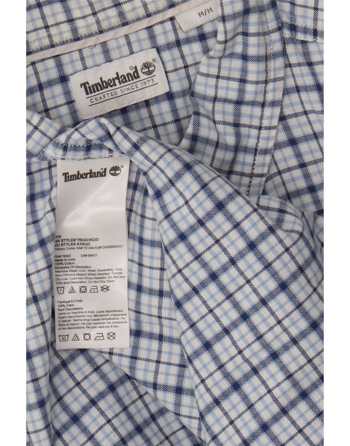 Camicia da uomo Timberland in cotone a quadri blu medio